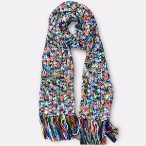 NWOT Knit Fringe Scarf